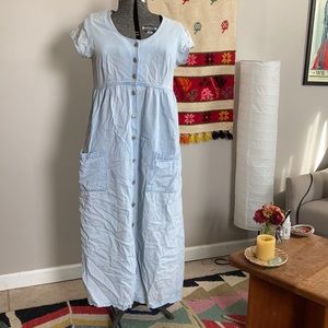 Vintage long button down dress